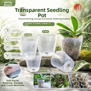 CHUICHUNFENG | Orchid Planting Pot Plastic Transparent