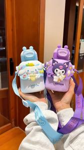 กระติกน้ำเก็บอุณหภูมิ หลอดเด้ง ลิขสิทธิ์แท้ 480ml เสริมความกระชับของ Sanrio Vacuum Tumbler สแตนเลส316