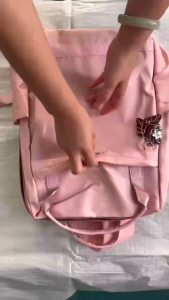 HY BAG #4056 FASHION WOMENS NYLON MATERIAL 16INCHES LIGHTWEIGHT 2WAYS BACKPACK AND HANDBAG FOR TRAVEL
