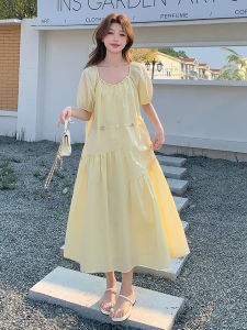 YINLUOYA | Elegant French Tea Break Loose Womens Dress Summer New Style Slimming Age-Defying Fufu First Love Long Skirt A-Line Gown