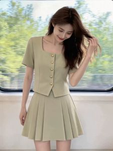 Bộ Đồ Nữ Mùa Hè Phong Cách Pháp Sang Trọng Kích Thước Lớn