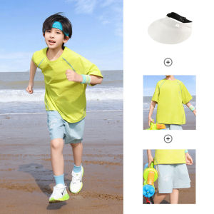 Boys Quick Dry Sports Kit Summer New Cool Feeling Short Sleeve Tennis Wear Middle Large Childrens Summer Clothing Set for Kids