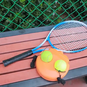 【New】Kids Adult Tennis Racket Set Training Aids Ball Trainer Self Study Baseboard Player Practice Tool Elastic Rope Base