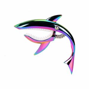 Guitar Capo Zinc Alloy Shark Shape Quick Release Anti Slip Pad Ideal Gift for Guitar Players Music Enthusiasts