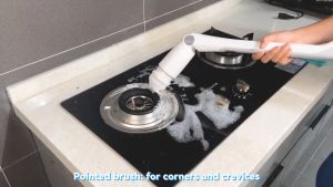 Goodpapa แปรงทำความสะอาดไฟฟ้า M2/M3/M5 พร้อม 4 หัวแปรงทดแทนการออกแบบการออกแบบ 2 เครื่องมือทำความสะอาดความเร็วสำหรับห้องน้ำในครัว