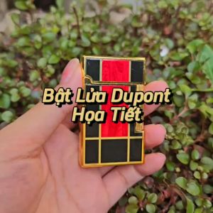 Bật Lửa Gas Đá Dupont Họa Tiết Giao Ngẫu Nhiên Nhiều Mẫu ( Xài Gas - Lửa Thường)