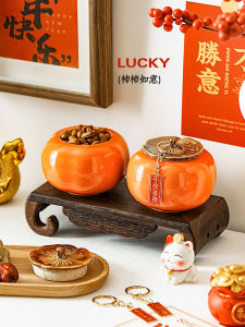 New Year Decorations Ceramic Oranges Living Room Tabletop Sceneries Atmosphere Setting Festive Ornaments Chinese Character Shi