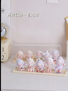 Hisoa Acrylic Stackable Display Case | Dustproof Seal | for Blind Box/Figurine Collection