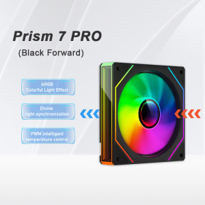Power Train PRISM 7 PRO Computer Chassis Fan 120mm 4PIN PWM ARGB Quiet CPU Cooling Fan 12V  Air Volume 56.8CFM/600-1500RPM