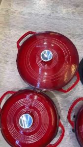 [Trả góp 0%] Lodge - Nồi gang phủ men màu đỏ