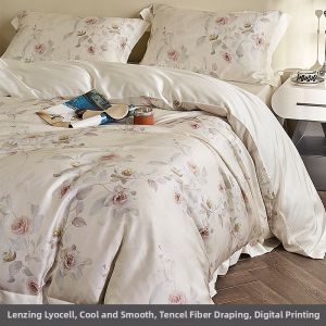 shui yang | Luxurious 100 Pro Ice-silk Feeling Sheet Duvet Cover Set