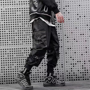 Men Joggers Cargo Pants Multi-pocket Elastic Waist Harem Pants Men Casual Hip Hop Streetwear Sweatpants Pencil Pants Techwear