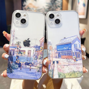 Ốp Lưng Điện Thoại Silicon Chống Sốc Trong Suốt Hoạt Hình Cho Apple 13 iPhone 14 pro Max 11 pro 12 Mềm 17 Toàn Diện 16 Chống Rơi 8 plus 7 Dễ Thương 15U