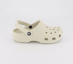 Giày sục crocs chuẩn xịn chống hôi chân nhựa tế bào êm mềm dẻo bền đi mưa lội nước đi biển cho trẻ em : Crocs band classic màu kem tặng kèm sticker