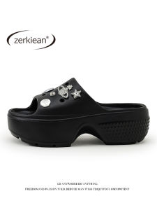 รองเท้าแตะพื้นหนาสำหรับผู้หญิงในช่วงฤดูร้อน รองเท้าแตะแบบสวมลำลองสำหรับใส่ในบ้าน รองเท้าแตะแบบสวมส้นแบน พื้นนุ่ม รองเท้าแตะส้นแบนสำหรับผู้หญิง