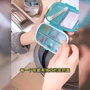 【SKIT SG】8 Grids Sealed Pill Organizer Daily Pill Case Small Pill Box Portable Pill Container Medicine Health Supplements 8 Grids Organizer Container For Tablets Travel Pill box With Seal Ring Small Box For Tablets Wheat Straw Container For Medicines