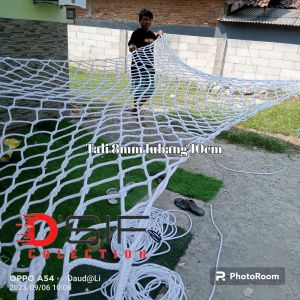 jaring pengaman gedung proyek 8mm lubang 10cm