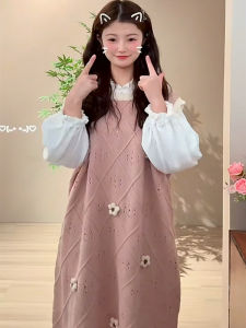 Sensitive Wind Knitting Vest Dress Feminine Style Base Layer Knee-Length Womens New Spring Autumn Medium Length Tunic Dress