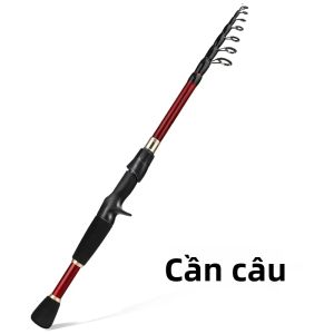 Cần Câu Cá Bằng Sợi Carbon Thu Gọn Sougayilang 1.8M/2.1M/2.4M Cần Câu Tay Quay/casting Câu Cá Nước Ngọt Dùng Cho Hồ Sông Đập Ao.