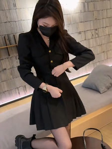 French Entry Lux Fancy Waist-Tight Dress Female Spring & Fall 2024 New Arrival Small Slim Looking Silm A- line Skirt