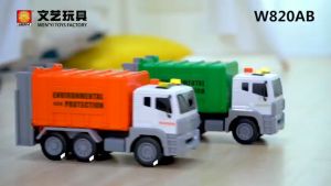 Xe ô tô chở rác cỡ lớn tỉ lệ 1:12 bằng nhựa cao cấp có đèn và âm thanh