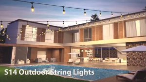 5/10m Outdoor Hanging Lights Decorative LED Colorful String Lights 220V Plug S14 Bulbs