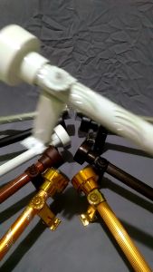 Breket Besi Batang Tiang Gorden Garis & Ulir Single Full Set Pintu & Jendela Minimut