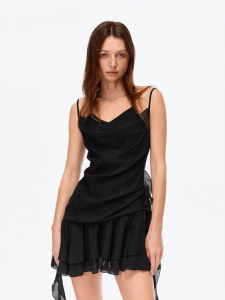 ANN ANDELMAN | Asymmetrical Double Ruffled Summer Dress