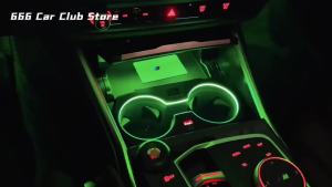 LED Cup Holder Light For BMW 2018-2023 5 Series G30 G32 6GT Compatible With 11 Color Ambient Light Car Interior Decorative Light
