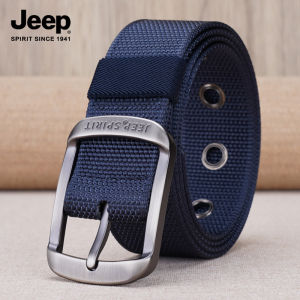 Jeep Spirit Mens Casual Canvas Belt Fashionable Youth Nylon Buckle Waist Belt for Jeans Alloy Needle Buckle Single Circle