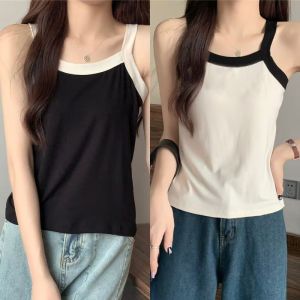 MiiOW | เสื้อกั๊กแขนกุดผ้าไหมน้ำแข็งสำหรับผู้หญิง MiiOW ฤดูร้อน 2025 เสื้อชั้นในแบบลำลอง ทรงเข้ารูป ดูสง่างาม สไตล์เรียบง่าย