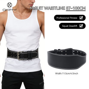 OKIMY Fitness Belt Premium PVC Weightlifting Belt for Squats Deadlifts Adjustable Gym Training Belt for Men Women Lower Back Support