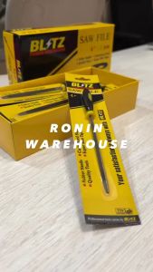 BLITZ Kikir segitiga gagang fiber 4 inch pengasah gergaji kayu slim tapper