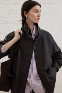 epoque de rueen | Sheepskin-like Loose Stand Collar Cinched Waist Jacket For Women Autumn/Winter