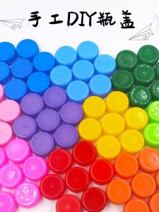 Color Plastic Bottle Cap Mineral Water Drink DIY Handmade Puzzle Creative Ingredients Kindergarten Toy Lid