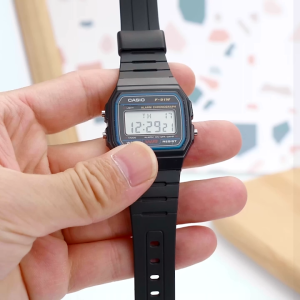 【2YEARS WARRANTY】Casio F-91W Standard Digital Black Resin Watch For Men