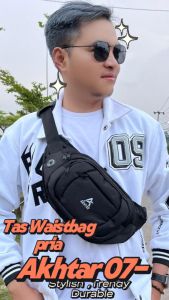 Tas Waistbag Pinggang Selempang Kompak Pria Akhtar Collin