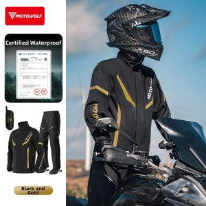 Motowolf | Motorcycle Raincoat Set Waterproof Stormproof