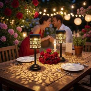 1PC Solar Mandala Peony LED Table Lamp IP44 Waterproof Metal Outdoor Garden Lawn Path Landscape Decor Light