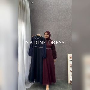NEW SALWA NADINE DRESS EXCLUSIVE TERBARU GAMIS BRUKAT MAXI PESTA KONDANGAN LAMARAN TUNANGAN KEKINIAN GAMIS MUSLIM BAJU LEBARAN BROKAT MEWAH