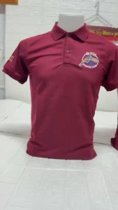 เสื้อโปโลปักGLOCK สีเลือดหมู เสื้อGlock เสื้อโปโลGlockผู้ชาย สีเลือดหมู