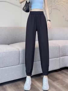 QIAOXIZI | Cotton Linen High Waist Loose Slimming Harem Pants
