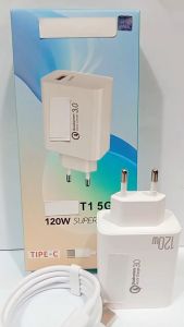 Charger HP VVO T1 5G 120W Super Vooc Quick Charge3.0 Support Fast Charging