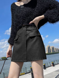 High Waist PU Leather Mini Skirt for Women Matte Black Design A-Line Short Skirt Autumn Winter New Arrival Fashionable Ladies Skirts