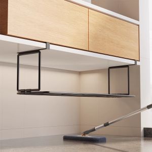 Foldable Hanging Bathroom Cabinet under Sink Storage Rack No Installation Required Stainless Steel Face Washing Basin Organizer