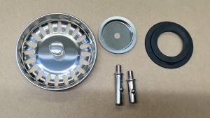 1 PCS Waste Plug Premium Kitchen Sink Strainer Replacement Basin Drain Filter Stainless Steel 80mm Sizes Fixing Pin