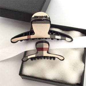 กิ๊บติดผมลายสก็อตขนาดใหญ่ กิ๊บติดผมหางม้า กิ๊บติดผมหางม้าครึ่งศีรษะ กิ๊บติดผมหางม้าแบบตั้งฉาก สไตล์ยุโรป ใหม่ล่าสุด