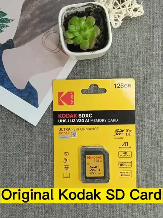 Kodak | KODAK SD Card for Camera High Speed 100MB/s C10 Memory Card 32GB 64GB 128GB 256GB SDXC A1 U3 V30 UHS-I SD Cards for 4K HD SLR DV