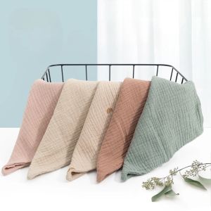 2/5PC Baby Towel Newborn Stuff Muslin Square Towels Infant Newborn Hand Bath Shower Face Towels Soft Cotton Gauze Baby Washcloth
