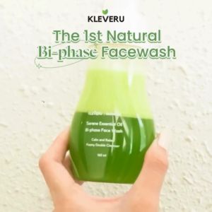 KLEVERU BOTANICAL SERENE ESSENTIAL OIL BI-PHASE FACE WASH 160ML | DOUBLE CLEANSER MENENANGKAN & MEMBERIKAN KENYAMANAN KULIT